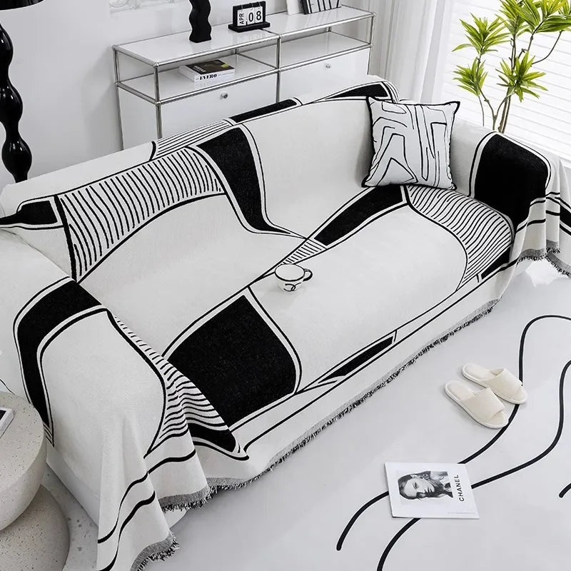 Housse de Canapé en Coton Style Nordique