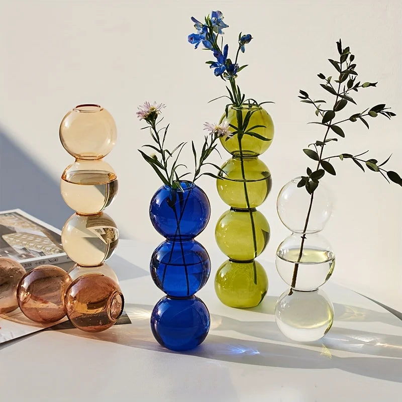 Vase en Verre à Bulles style Nortique