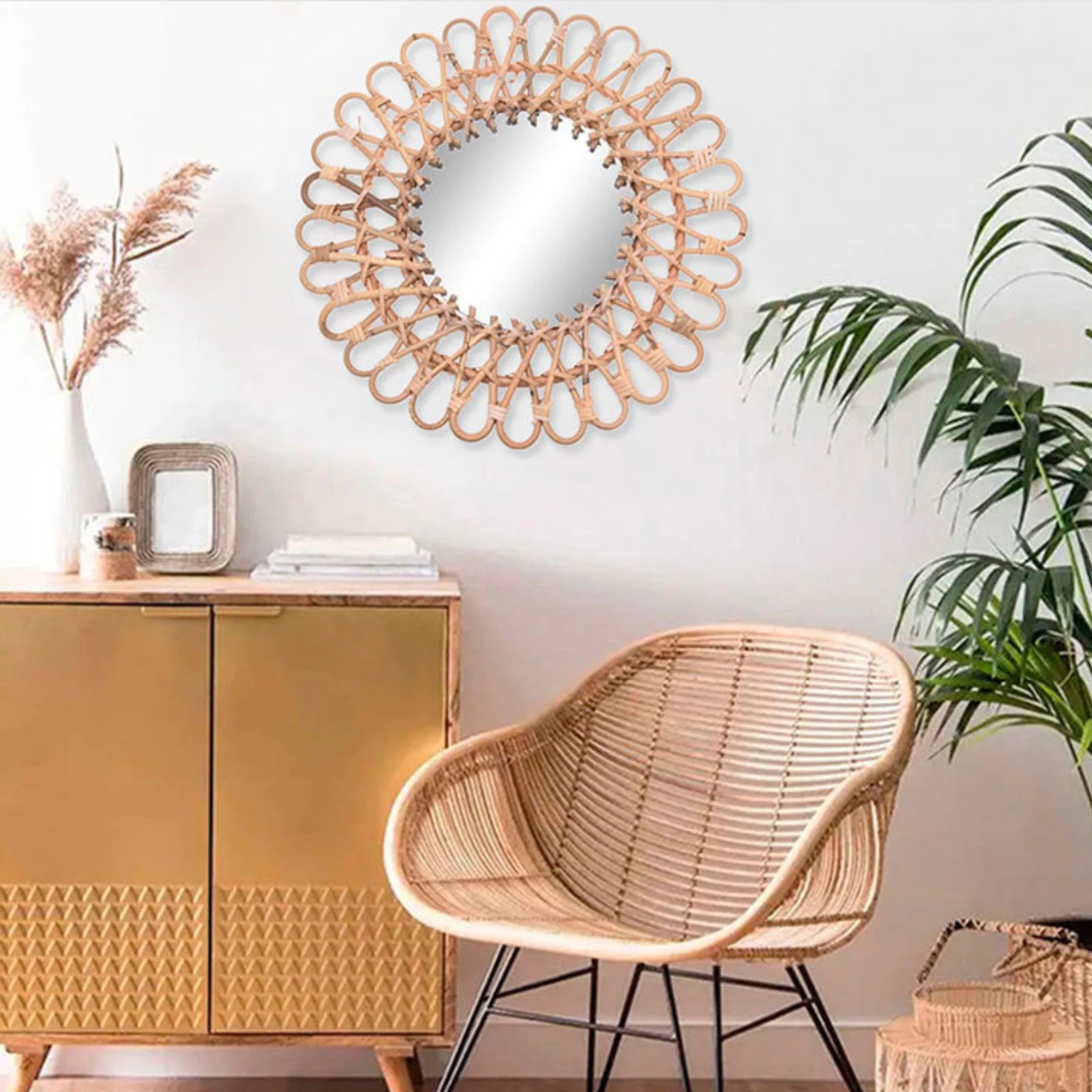 Miroir Décoratif Rond Style Nordique