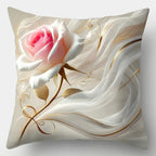 Housse de Coussin Motif Rose