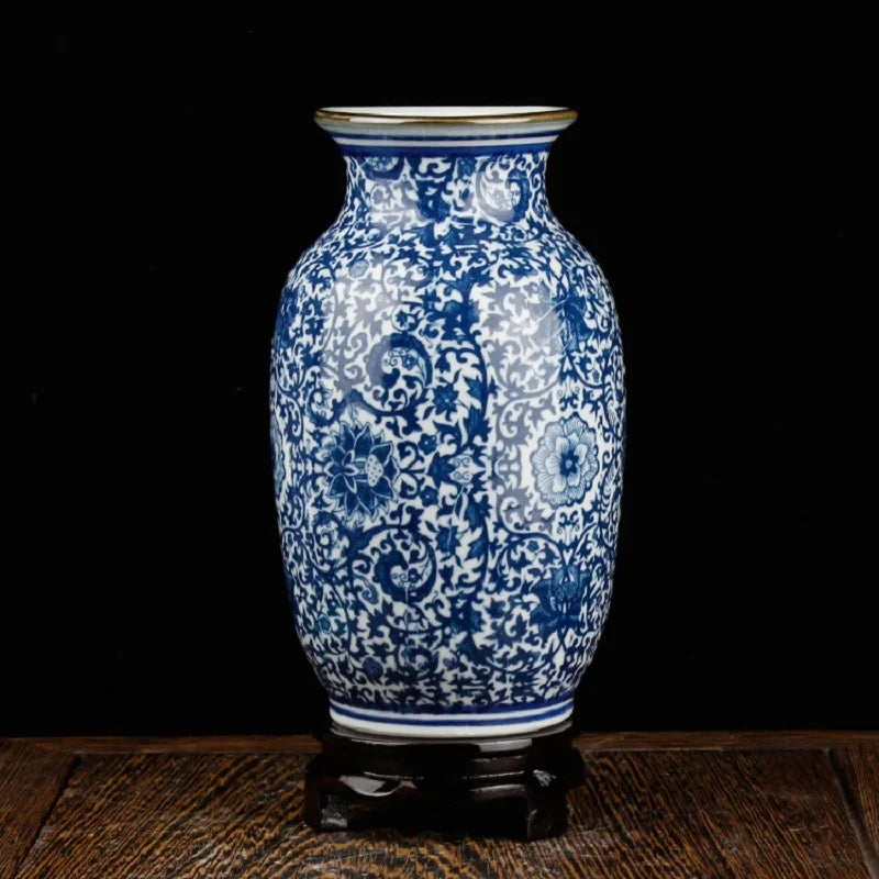 Vase en Porcelaine Bleue et Blanche