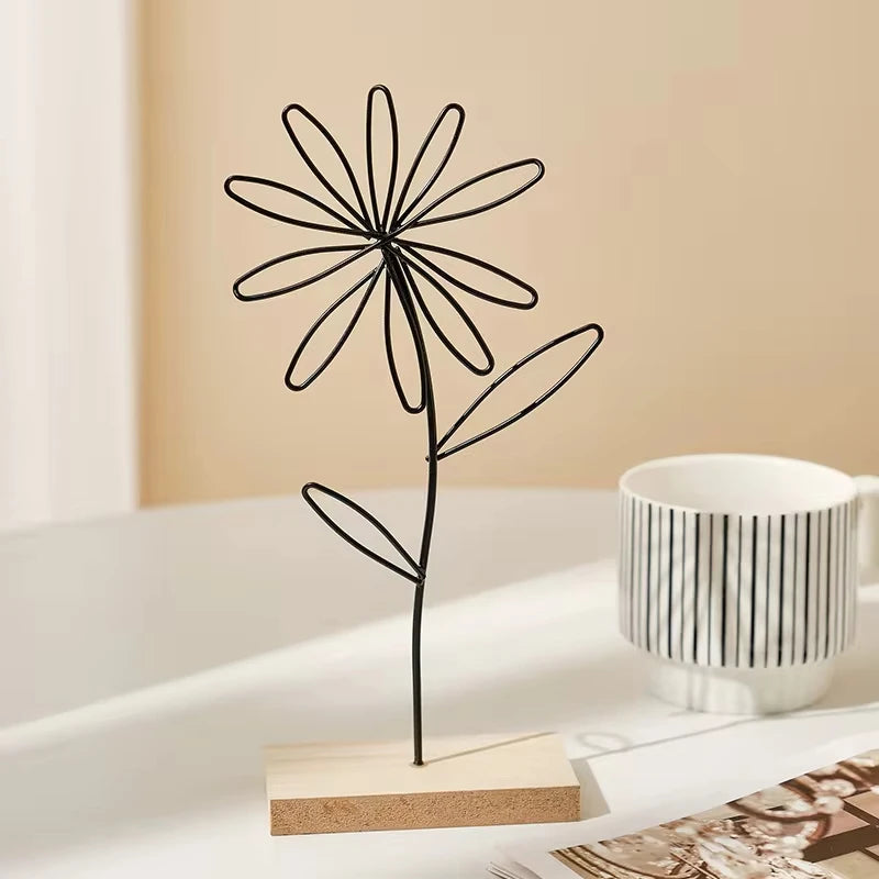 Sculpture Florale en Fer