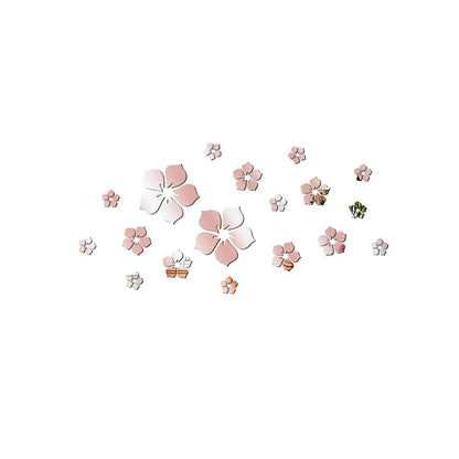 Miroir Décoratif Autocollant Fleurs