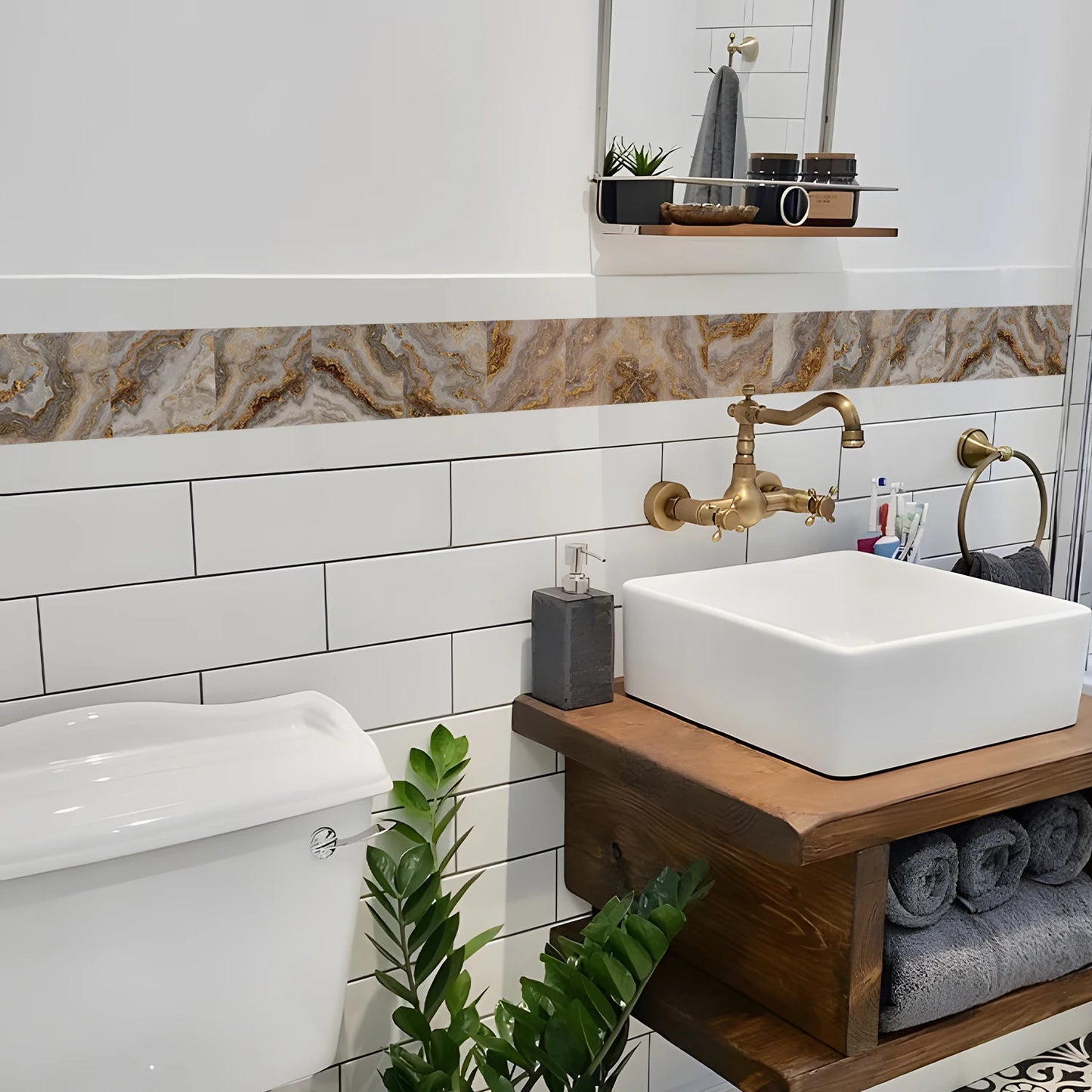 Autocollant Mural Décoratif Mosaïque