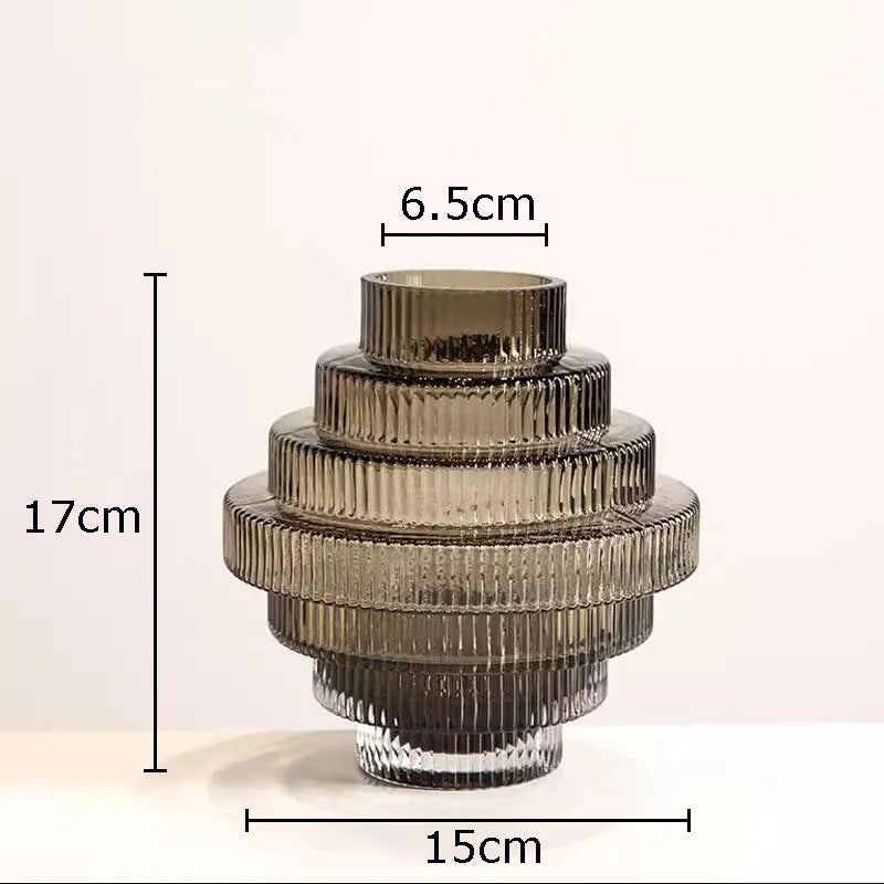 Vase en Verre Ambré