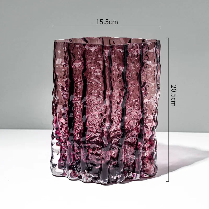 Vase en Verre Glacier Transparent