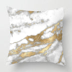 Housse de Coussin Géométrique Marbre