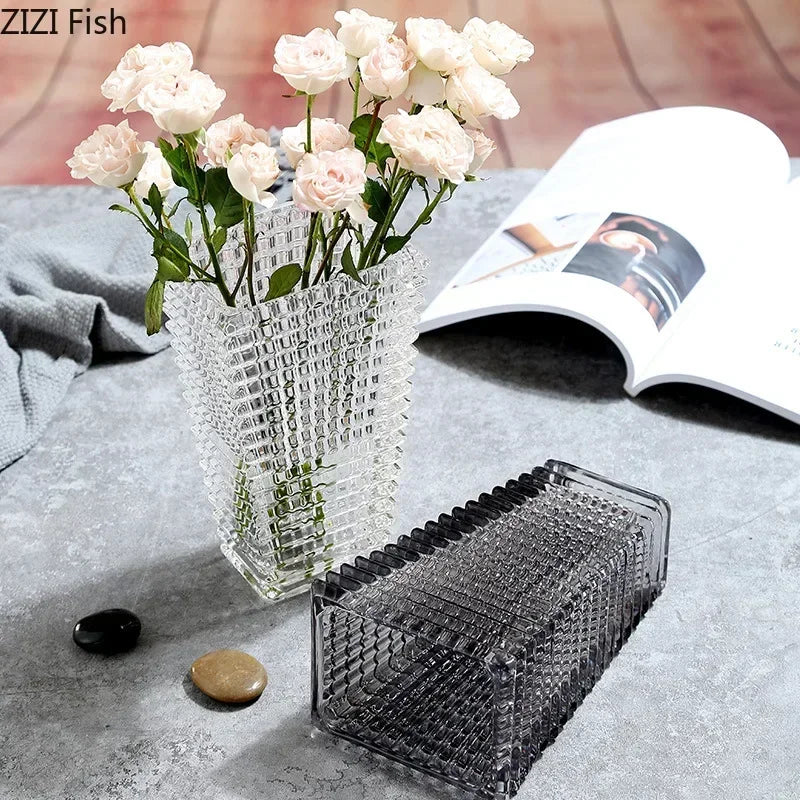 Vase en Cristal Transparent