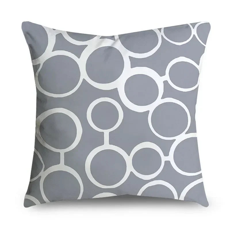 Housse de Coussin Décorative Grise
