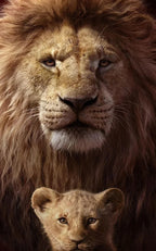 Tableau Moderne Famille Lion