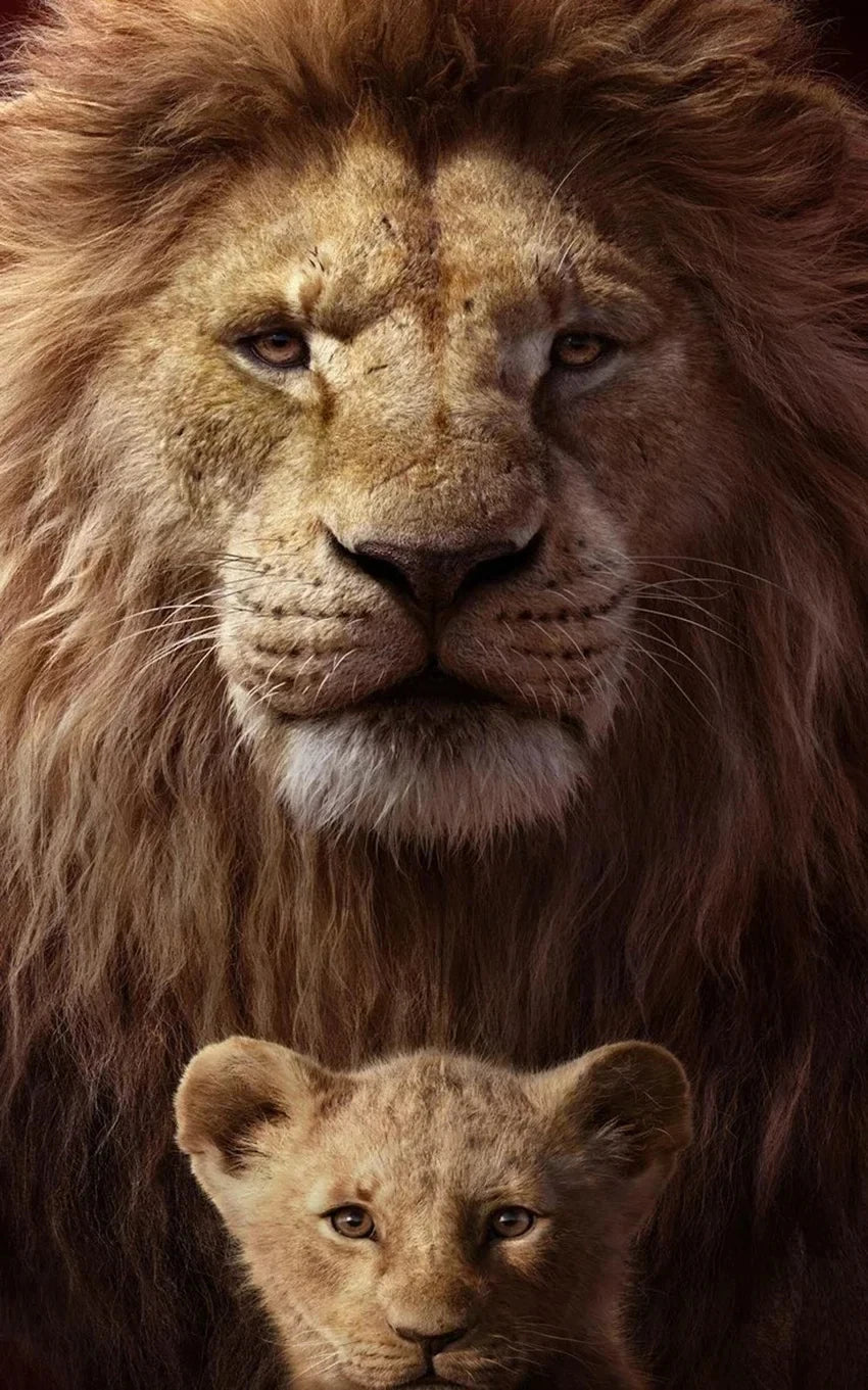 Tableau Moderne Famille Lion