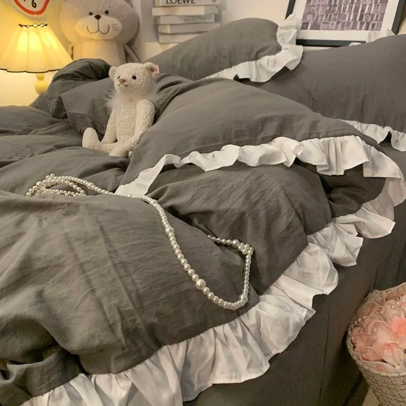 Parure Housse de Couette à Volant