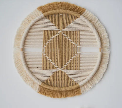 Panier Mural Rond Macramé