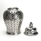 Vase en Céramique Doré Ajouré avec couvercle
