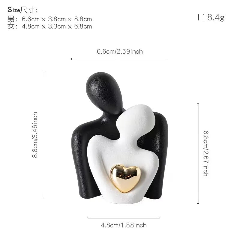 Figurine Couple en Céramique