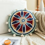 Housse de Coussin Ronde Ethnique Marocaine