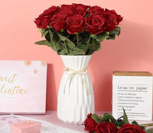 Fleur Artificielle Rose en Velours