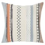 Housse de Coussin Bohème en chenille rayée