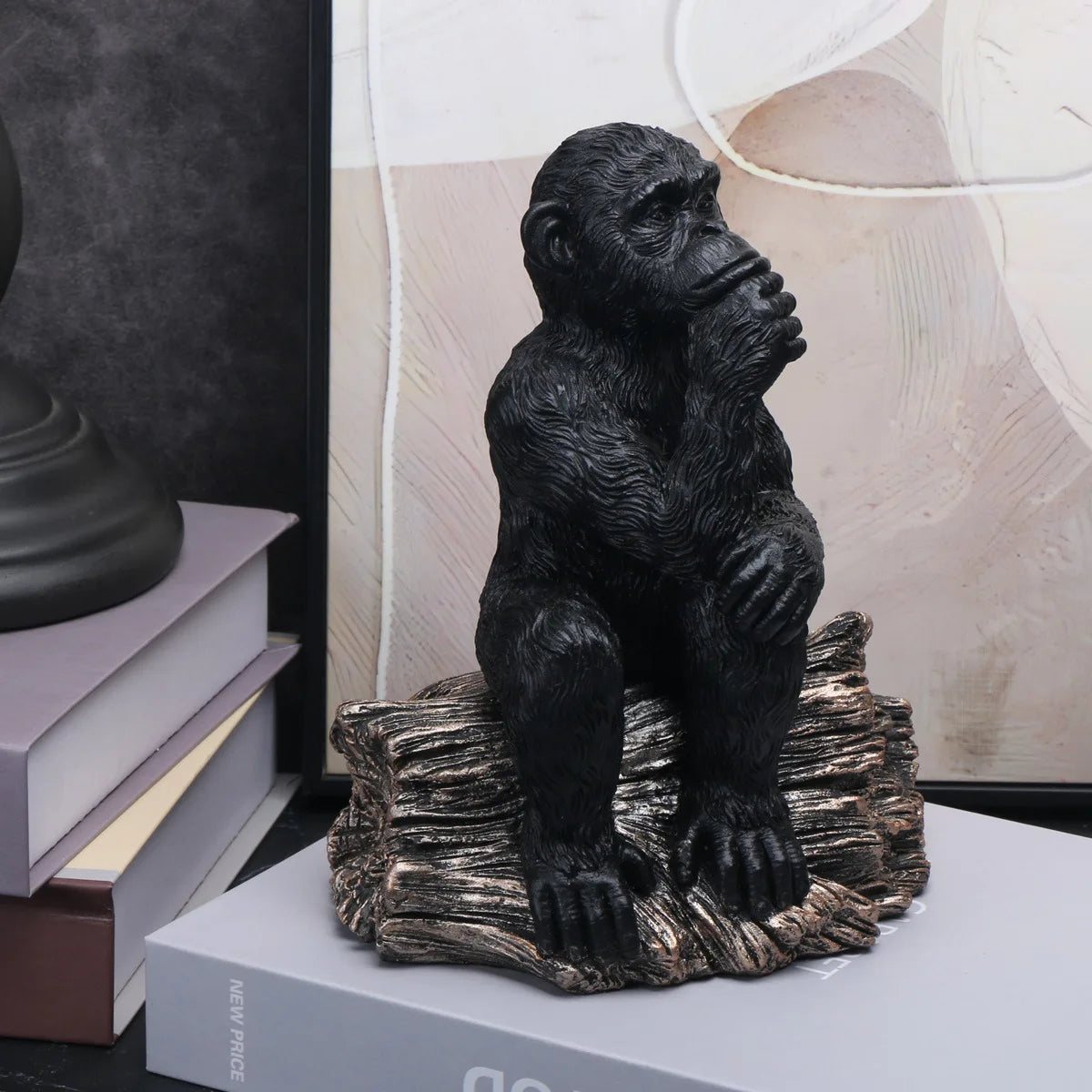 Sculpture de Gorille noire