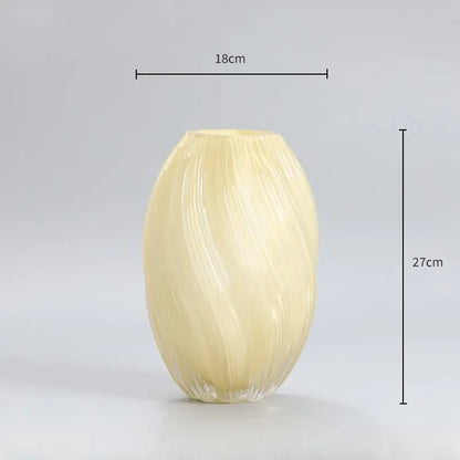 Vase en Verre Torsadé Coloré