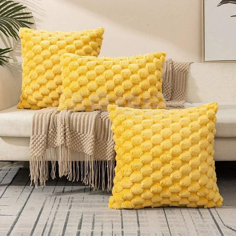 Housse de coussin flocon de neige en velours