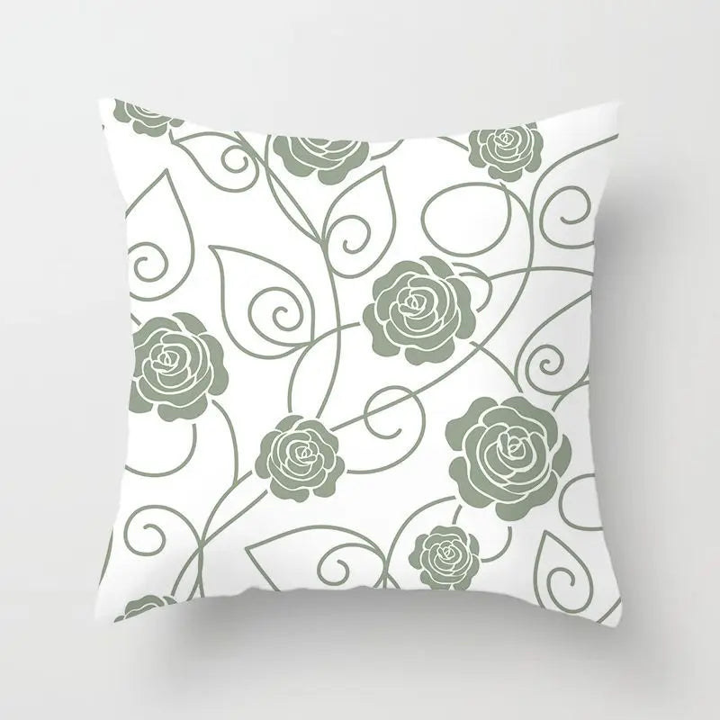 Housse de Coussin Décorative à Motif Géométrique