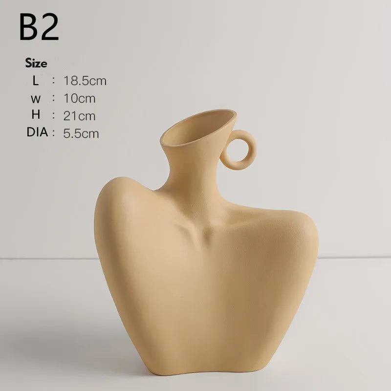 Vase en Céramique Sculpturale