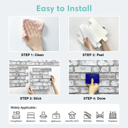 Revêtement  Mural 3D effet brique