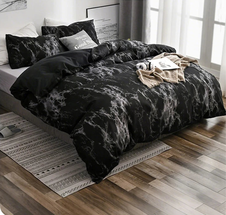 Parure Housse de Couette Motif Marbre