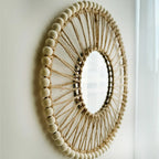 Miroir Décoratif Nordique Tissé à la Main