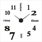 Grande Horloge Murale 3D silencieuse