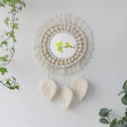 Miroir Décoratif Rond en Macramé