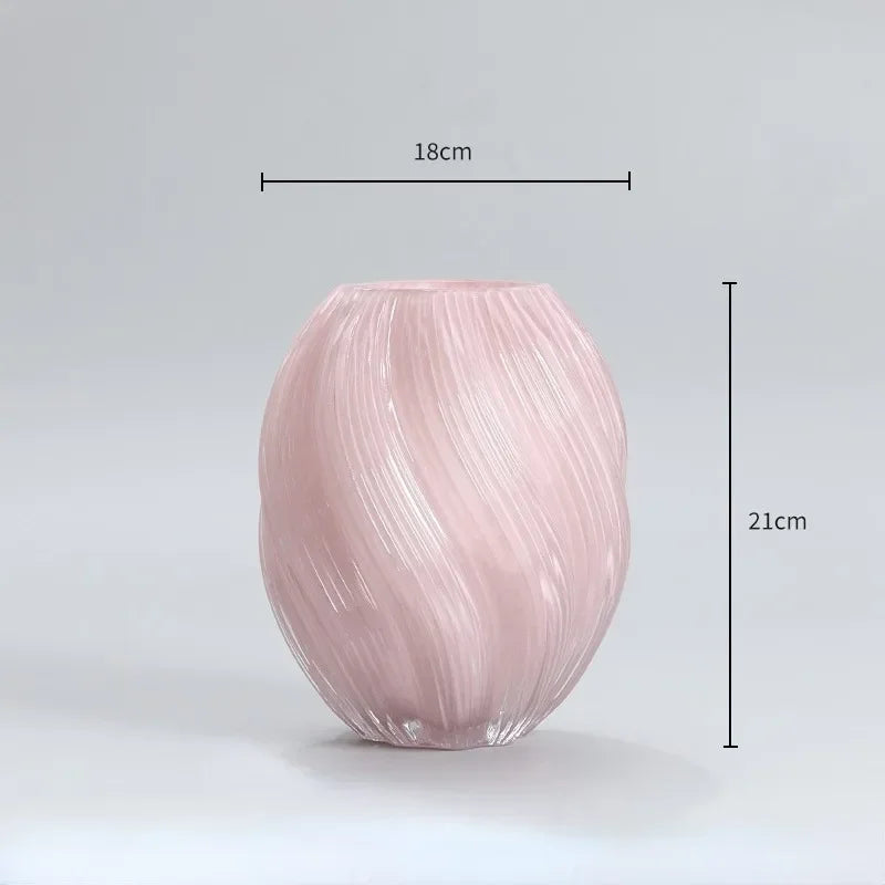Vase en Verre Torsadé