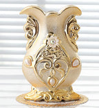 Vase en Porcelaine Givrée Dorée