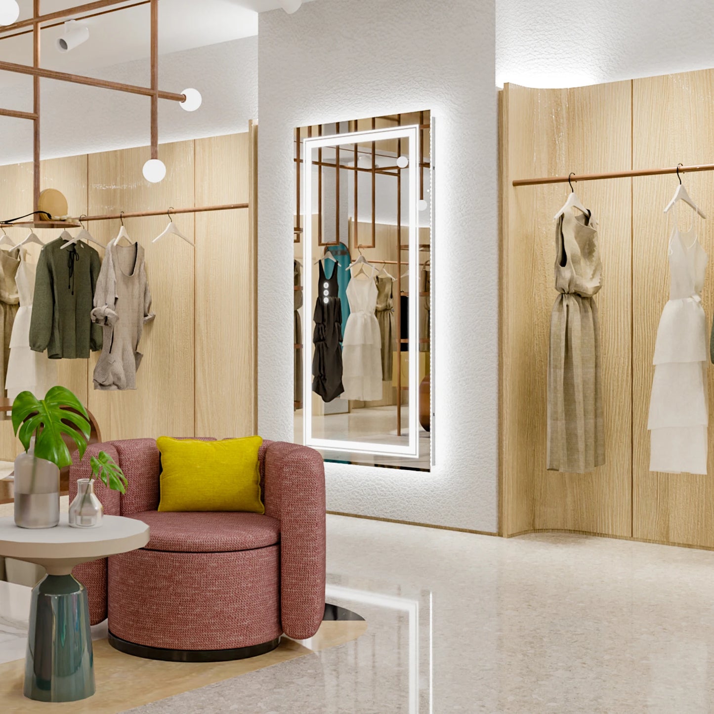 Miroir Décoratif Rectangulaire Led