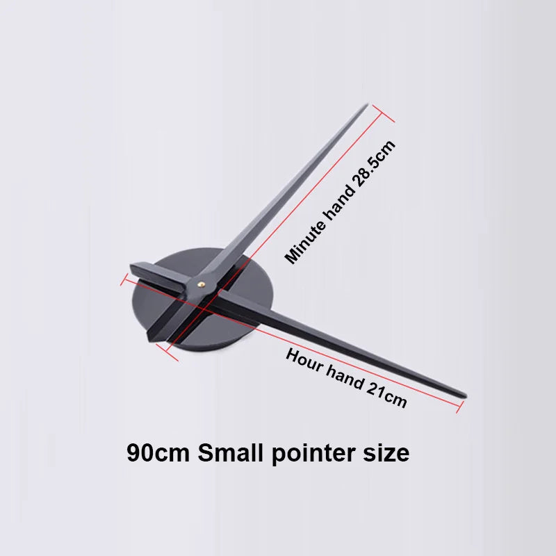 Grande Horloge Murale 3D silencieuse