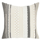 Housse de Coussin Bohème en chenille rayée