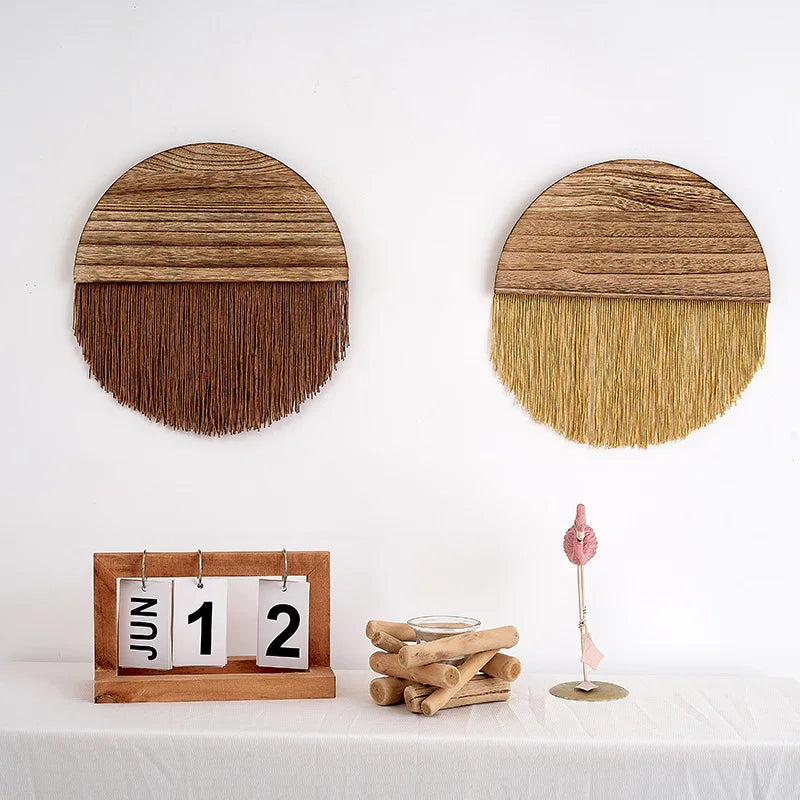 Décoration Murale Demi-Cercle en Macramé