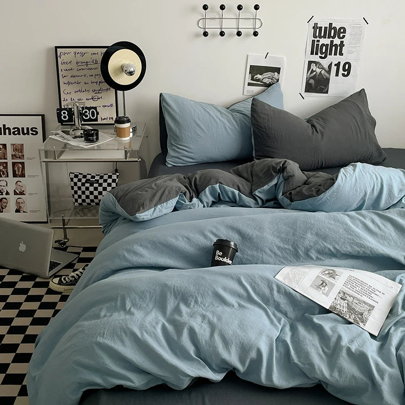 Parure Housse  de Couette en Coton