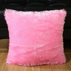 Housse de Coussin en Peluche et Fourrure de velours