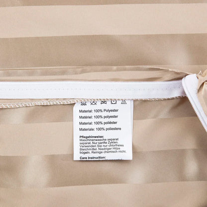Parure Housse de couette rayée en Satin