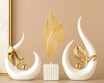 Statue en céramique nordique au design minimaliste pour décoration intérieure scandinave et moderne