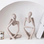 Statues abstraites du penseur en résine design moderne et décoratif