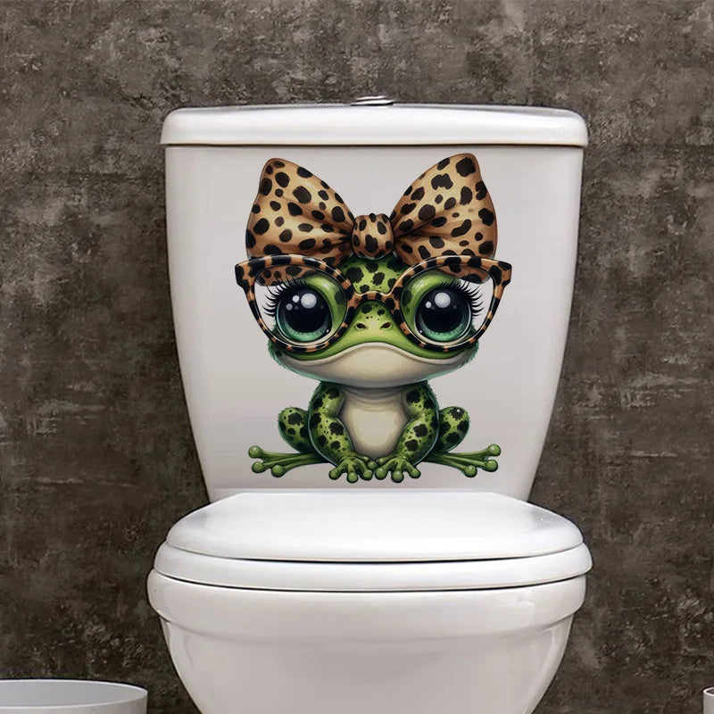 Sticker humoristique grenouille léopard – autocollant déco imperméable pour tous les supports - Décoration intérieure