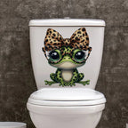 Sticker humoristique grenouille léopard – autocollant déco imperméable pour tous les supports - Décoration intérieure