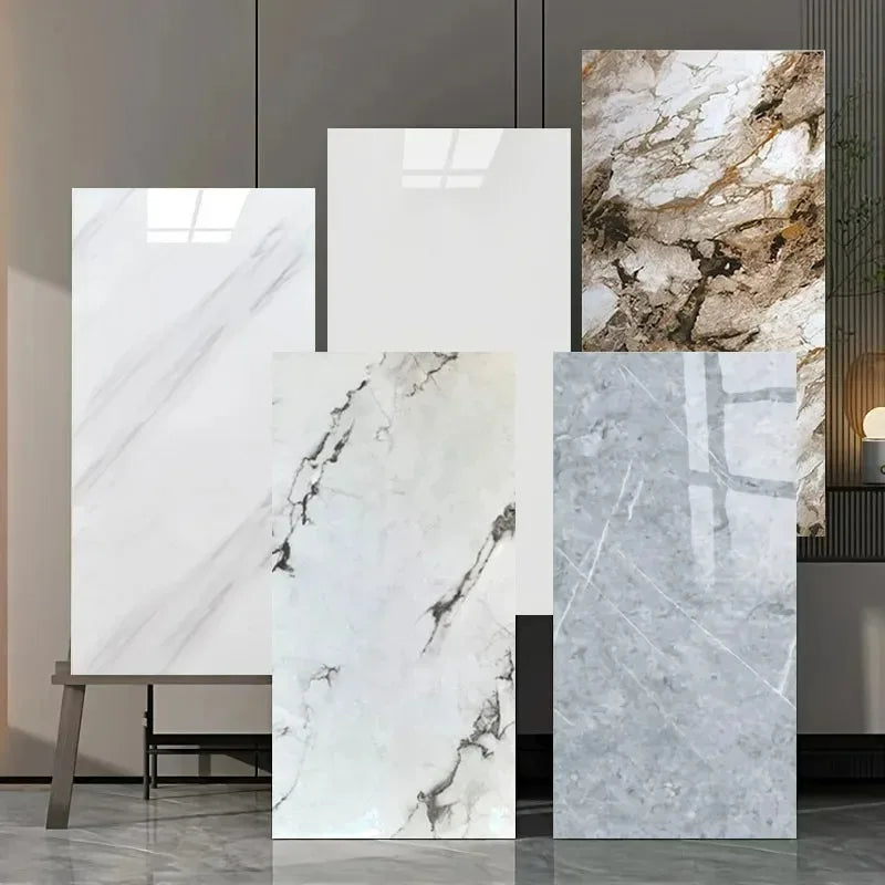 Stickers muraux imitation carrelage céramique 60×30 cm posés dans une cuisine ou salle de bain, vinyle adhésif imperméable décoratif et moderne - Décoration intérieure