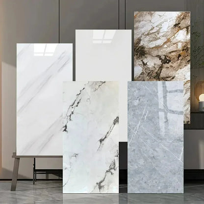 Stickers muraux imitation carrelage céramique 60×30 cm posés dans une cuisine ou salle de bain, vinyle adhésif imperméable décoratif et moderne - Décoration intérieure