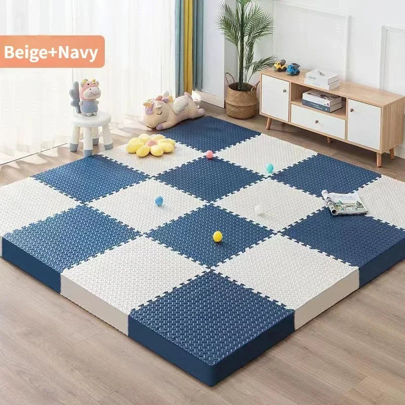 Tapis de jeu bébé en mousse épaisse, puzzle emboîtable 16 pièces, déco ludique et sécurisée pour enfant Décoration intérieure