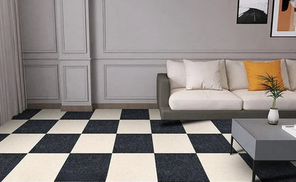 Tapis de sol autocollant carré 30 × 30 cm – revêtement peler et coller pour cuisine, salon ou bureau, déco rapide et pratique - Décoration intérieure