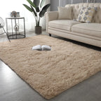Tapis nordique en fourrure antidérapant, grand format, déco moderne pour chambre ou salon – coloris noir, gris, rose, beige - Décoration intrieure